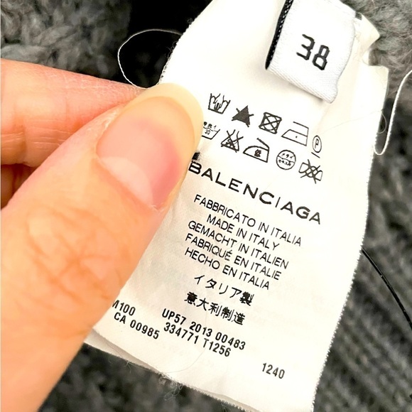 Balenciaga women chunky wool alpaca blend cardigan - Picture 4 of 6